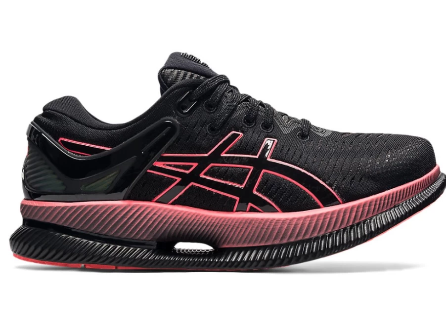 ASICS METARIDE Women's Running Shoes - Black/Blazing Coral