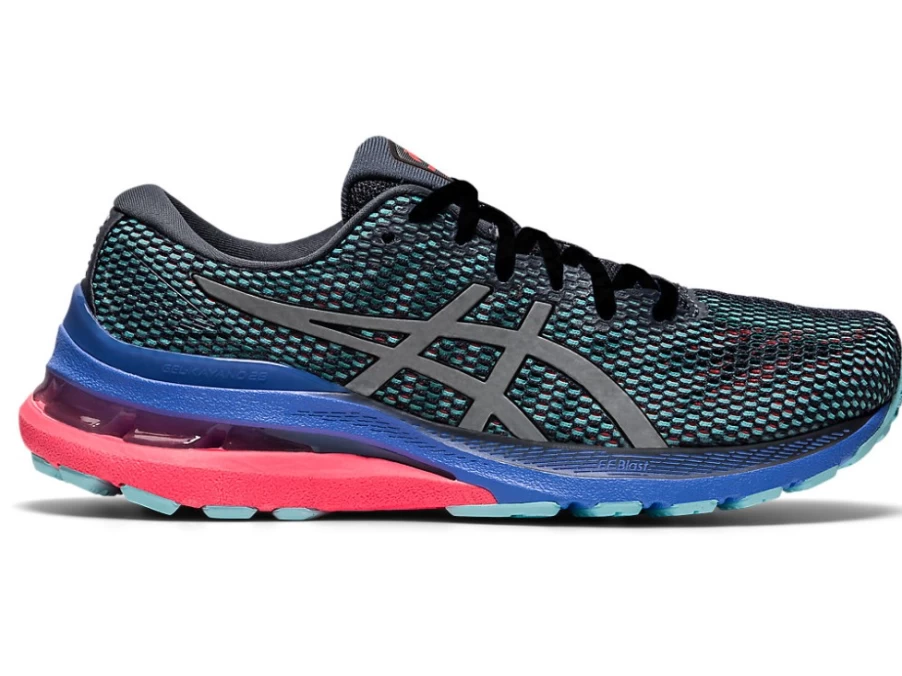 ASICS Women's GEL-KAYANO 28 LITE-SHOW Running Shoes - Carrier Grey/Pure Silver