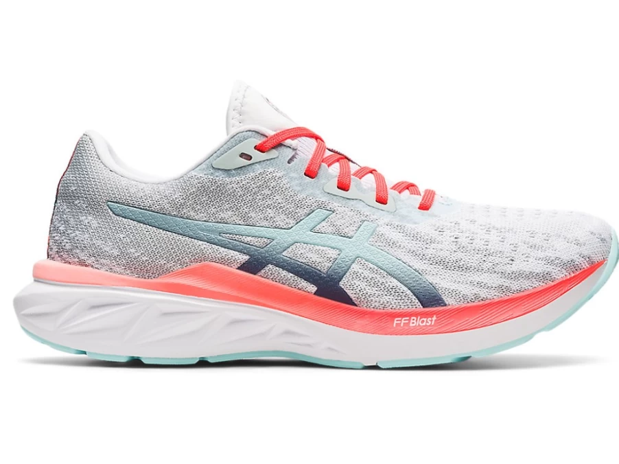 ASICS Women's DYNABLAST 2 Running Shoes - White/Thunder Blue