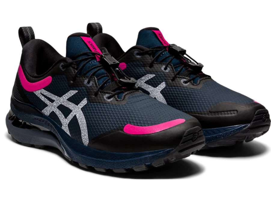 ASICS Women's GEL-KAYANO 28 AWL Running Shoes in French Blue/Pink Rave