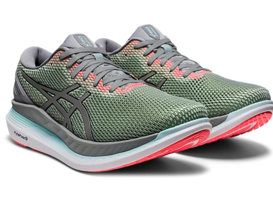 ASICS Women's GlideRide 2 LITE-SHOW Running Shoes - Sheet Rock/Pure Silver