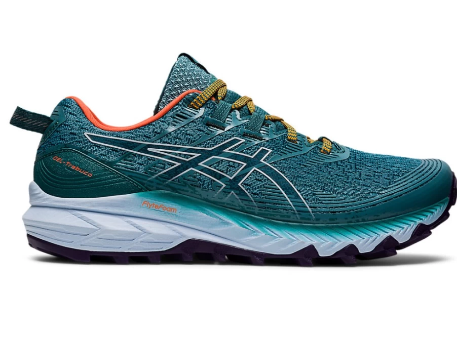 ASICS Women's GEL-TRABUCO 10 Running Shoes in Misty Pine/Soft Sky