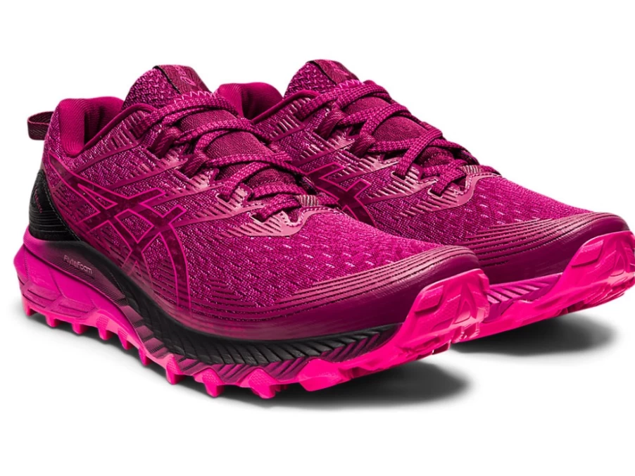 ASICS GEL-TRABUCO 10 Women's Trail Running Shoes - Dried Berry/Fuchsia Red
