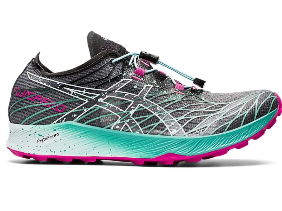 ASICS Women's FujiSpeed Running Shoes - Black/Soothing Sea Color for Lightweight Performance