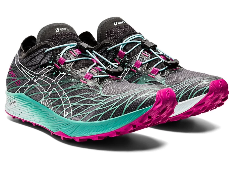 ASICS Women's FujiSpeed Running Shoes - Black/Soothing Sea Color for Lightweight Performance