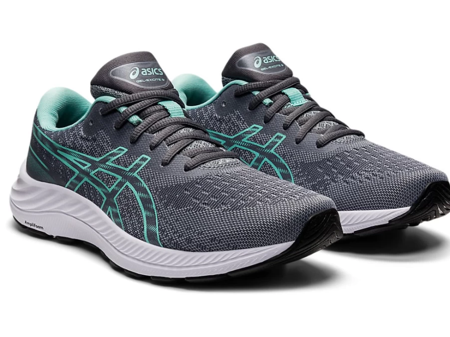 ASICS Women's GEL-EXCITE 9 Running Shoes in Sheet Rock/Oasis Green - Lightweight Comfort for Daily Training