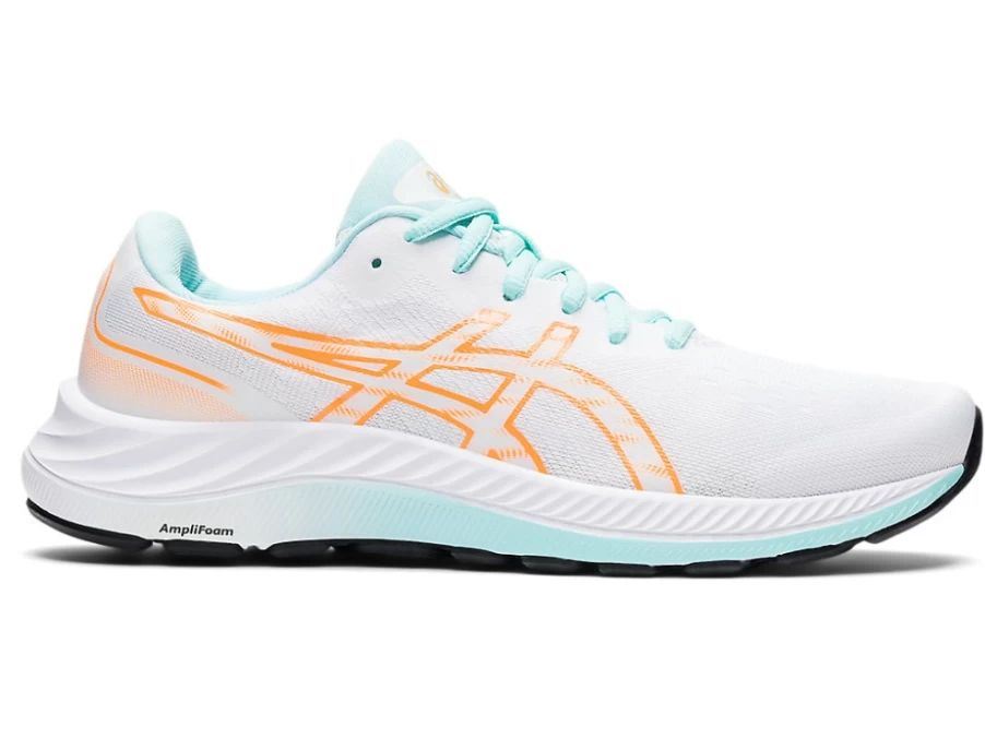 ASICS Women's GEL-EXCITE 9 Running Shoes - White/Orange Pop