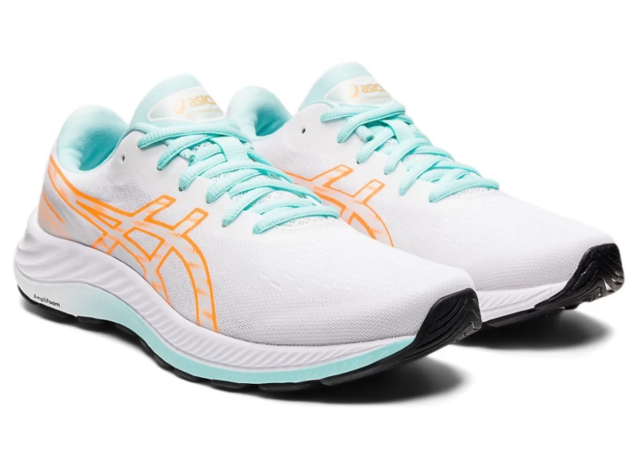 ASICS Women's GEL-EXCITE 9 Running Shoes - White/Orange Pop