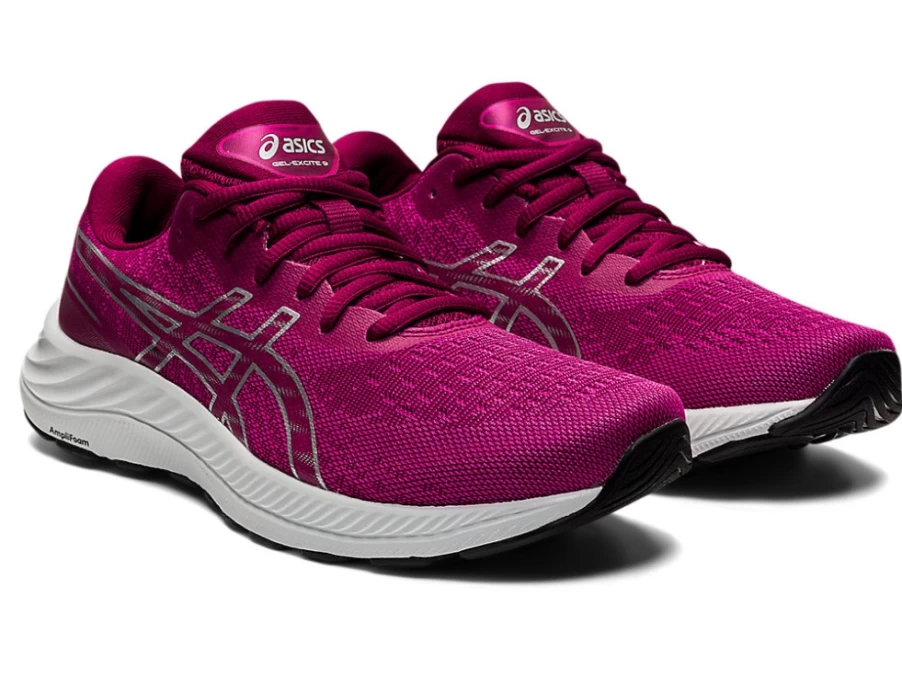 ASICS Women's GEL-EXCITE 9 Running Shoes in Fuchsia Red/Pure Silver