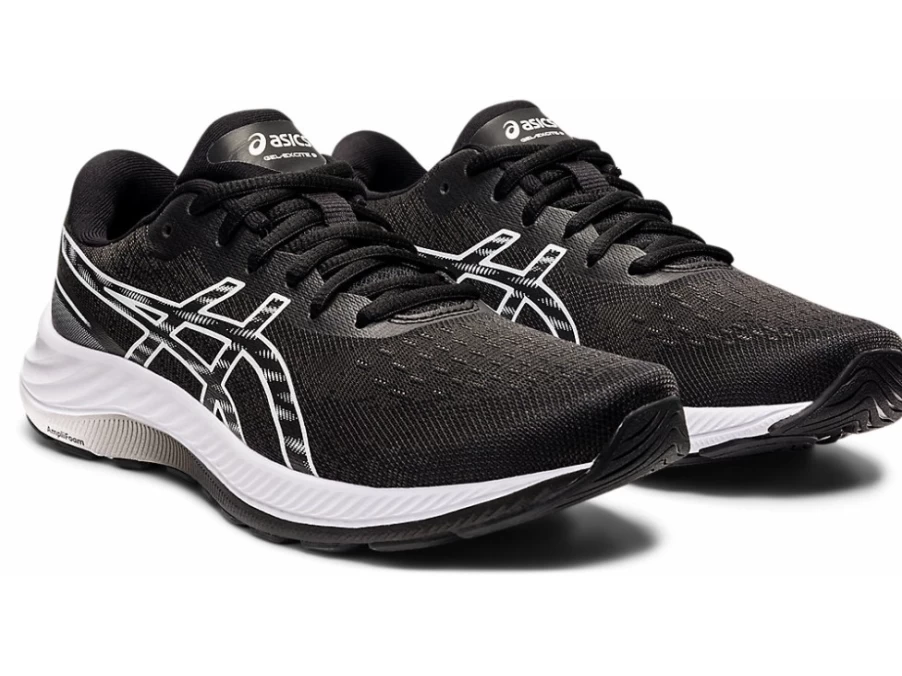 ASICS Women's GEL-EXCITE 9 WIDE Running Shoes in Black/White - Comfort & Support for Wide Feet