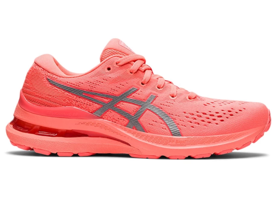 ASICS Women's GEL-KAYANO 28 Lite-Show Running Shoes in Sun Coral