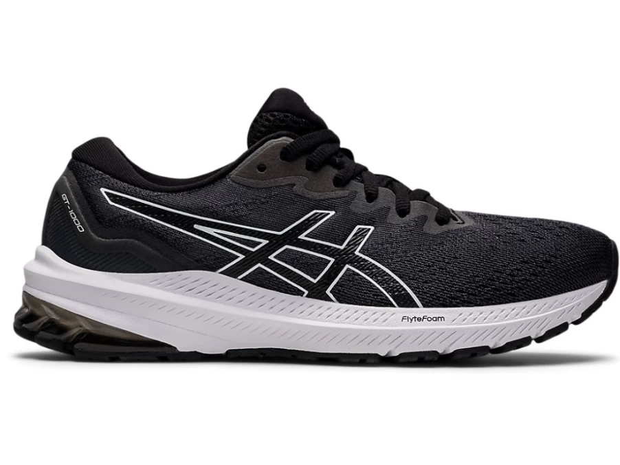 ASICS GT-1000 11 Women's Running Shoes - Black/White | Stability & Cushioning