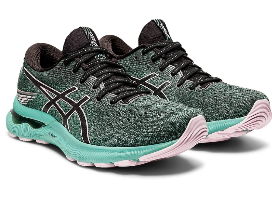 ASICS Women's GEL-NIMBUS 24 Running Shoes - Black/Barely Rose
