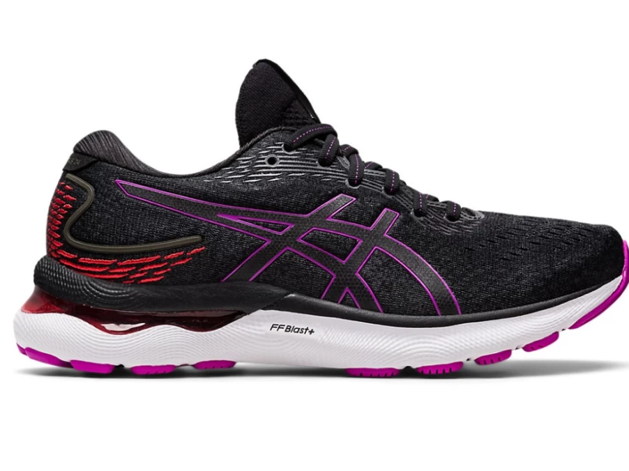 ASICS Women's GEL-NIMBUS 24 Running Shoes - Black/Orchid