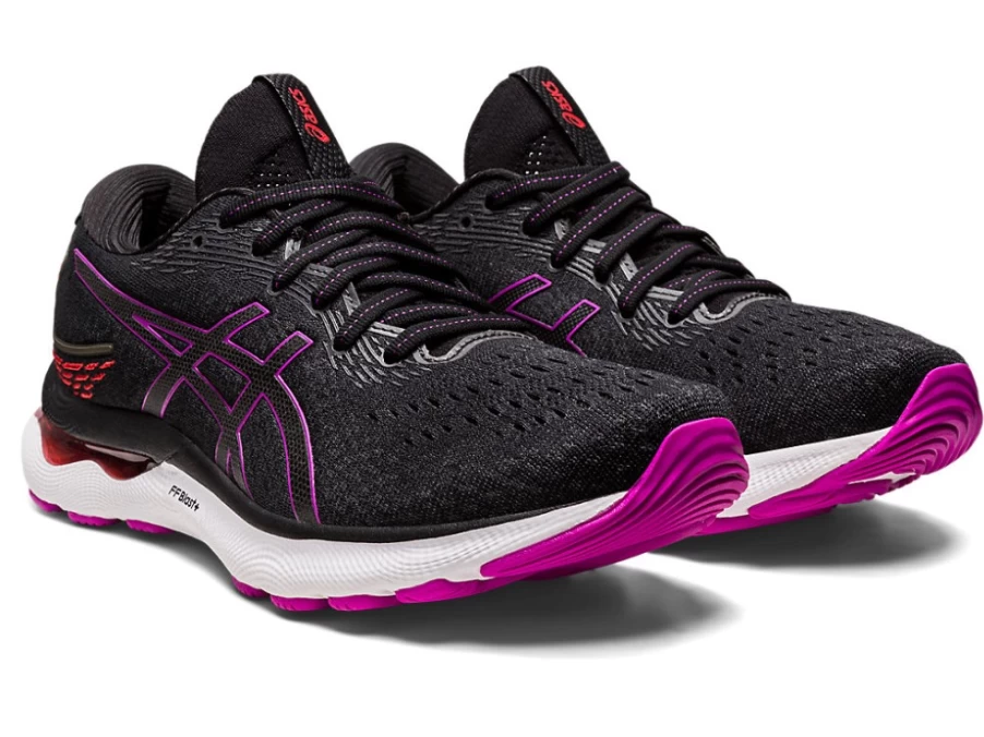 ASICS Women's GEL-NIMBUS 24 Running Shoes - Black/Orchid