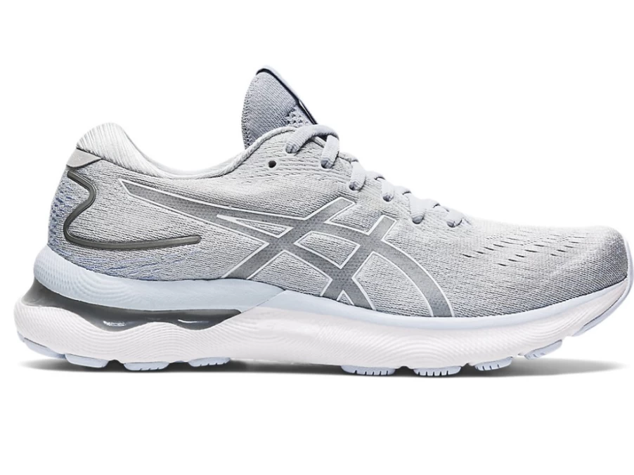 ASICS Women's GEL-NIMBUS 24 Running Shoes - Piedmont Grey/White, Cushioned Comfort for Long-Distance