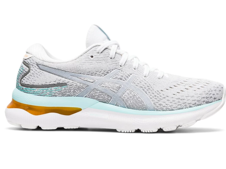 ASICS Women's GEL-NIMBUS 24 Running Shoes - White/Pure Silver