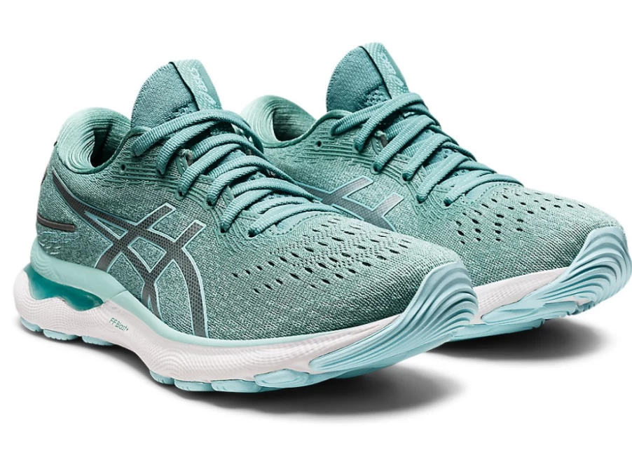 ASICS Women's GEL-NIMBUS 24 Running Shoes in Sage/Clear Blue