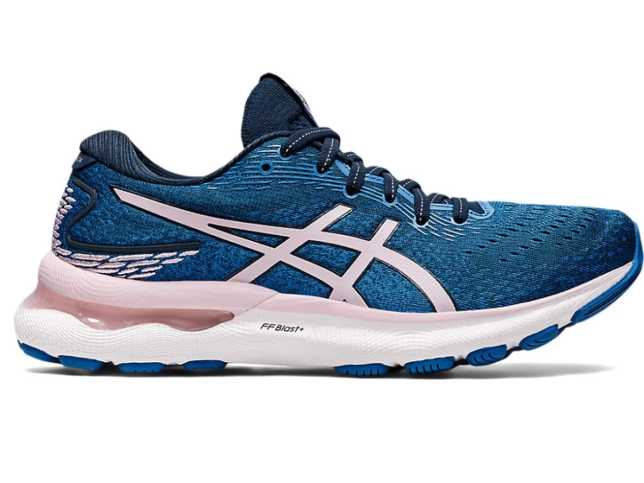 ASICS Women's GEL-NIMBUS 24 Running Shoes - French Blue/Barely Rose