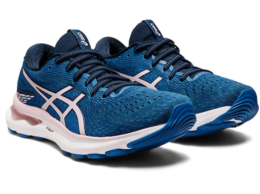 ASICS Women's GEL-NIMBUS 24 Running Shoes - French Blue/Barely Rose