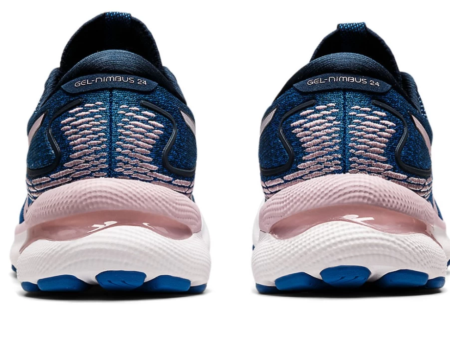 ASICS Women's GEL-NIMBUS 24 Running Shoes - French Blue/Barely Rose