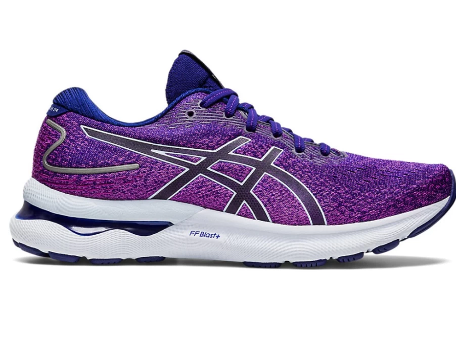 ASICS Women's GEL-NIMBUS 24 Running Shoes in Orchid/Soft Sky - Cushioned Comfort for Long-Distance