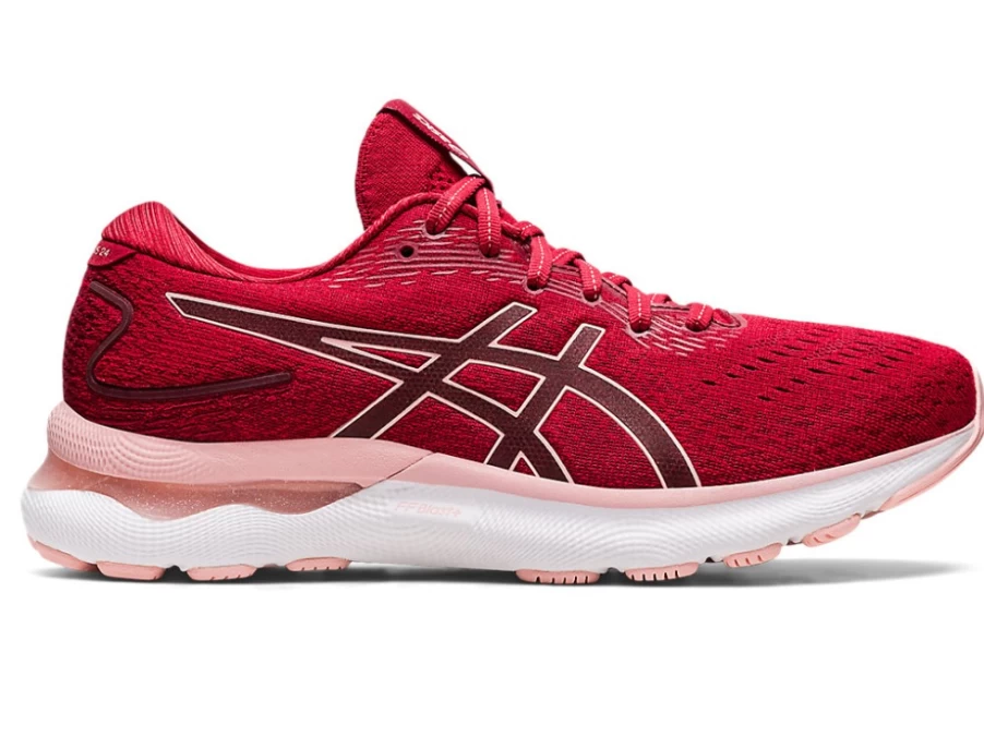 ASICS Women's GEL-NIMBUS 24 Running Shoes - Cranberry/Frosted Rose