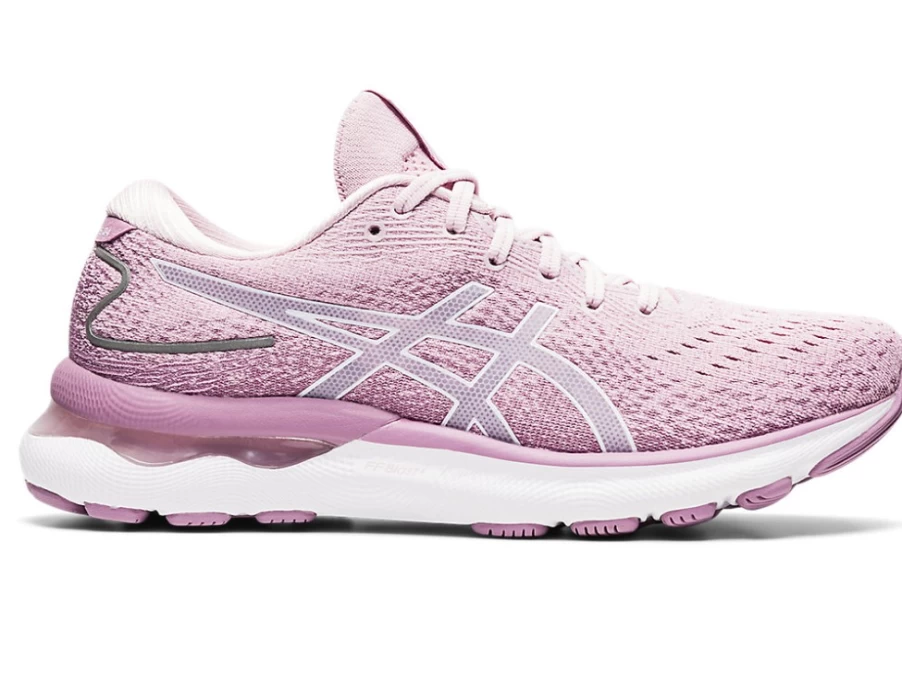 ASICS Women's GEL-NIMBUS 24 Running Shoes - Barely Rose/White