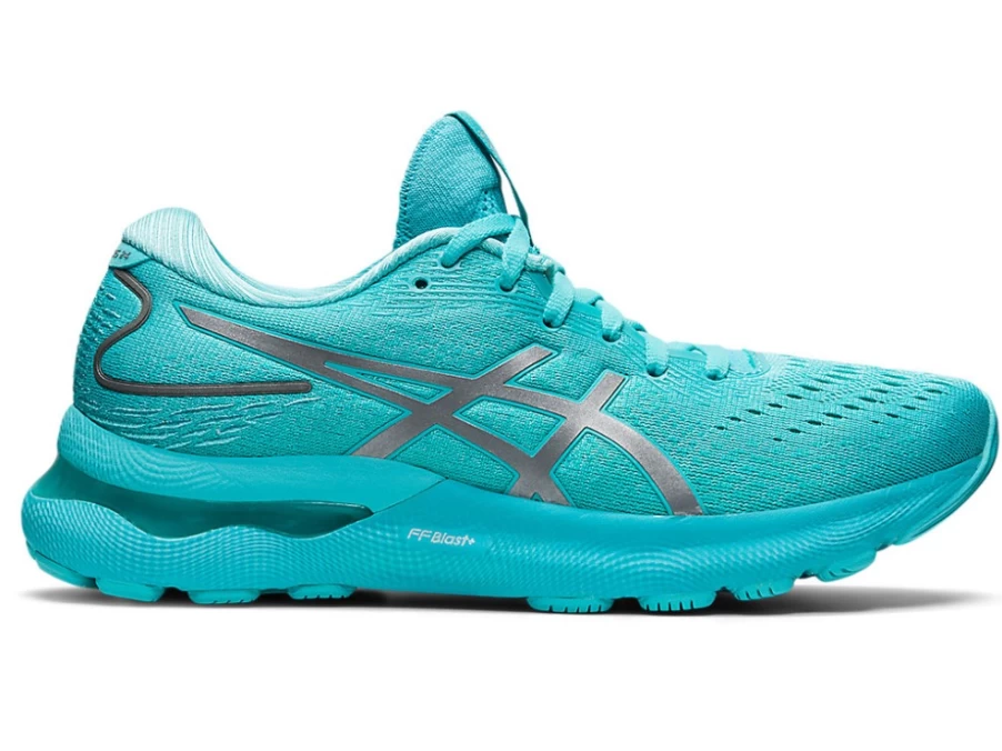 ASICS Women's GEL-NIMBUS 24 LITE-SHOW Running Shoes in Lite Show/Ice Mint