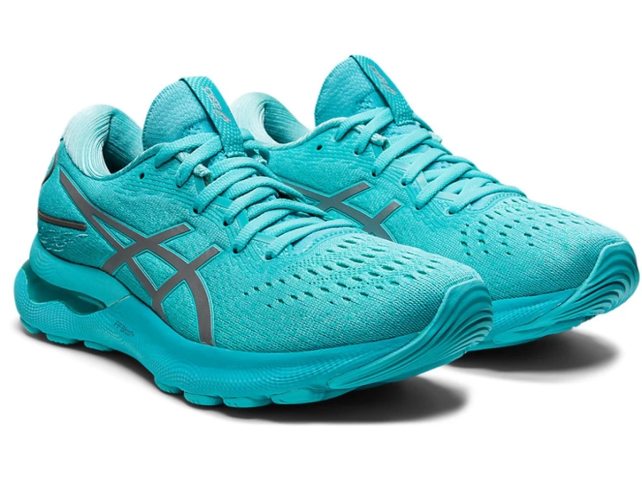ASICS Women's GEL-NIMBUS 24 LITE-SHOW Running Shoes in Lite Show/Ice Mint