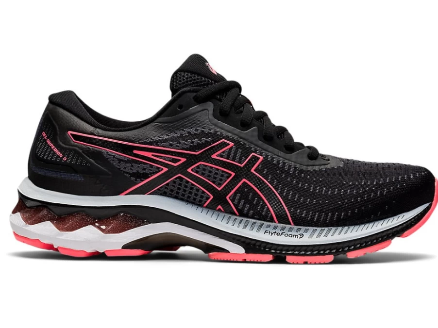 ASICS GEL-SUPERION 5 Women's Running Shoes - Black/Blazing Coral