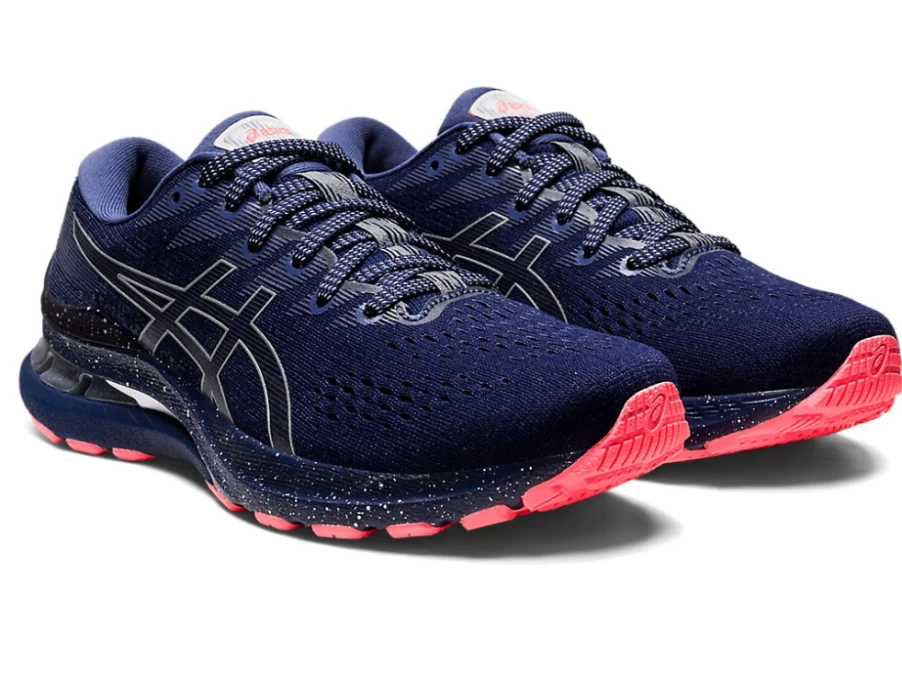 ASICS Women's GEL-KAYANO 28 Running Shoes - Peacoat/Pure Silver