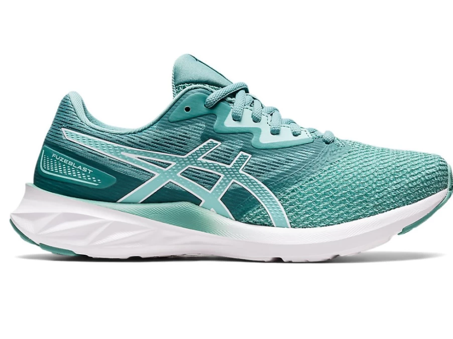 ASICS Women's FUZEBLAST Running Shoes in Oasis Green/White - Lightweight & Comfortable