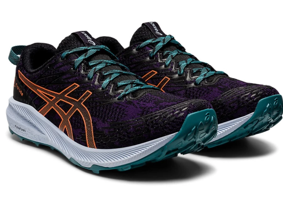 ASICS Fuji Lite 3 Women's Trail Running Shoes - Night Shade/Nova Orange