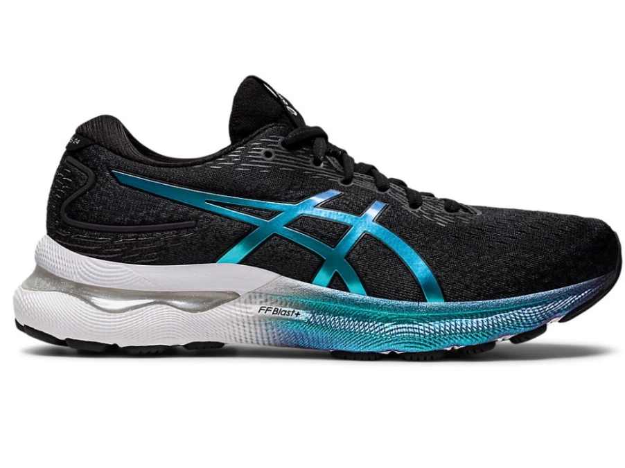 ASICS Women's GEL-NIMBUS 24 PLATINUM Running Shoes - Black/Black