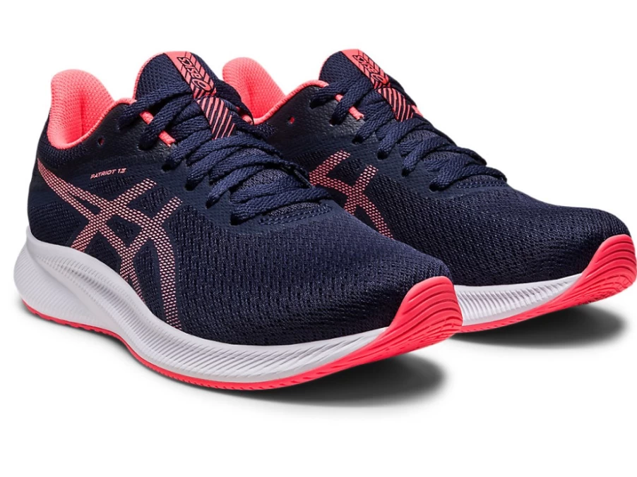 ASICS Women's PATRIOT 13 Running Shoes in Midnight/Blazing Coral