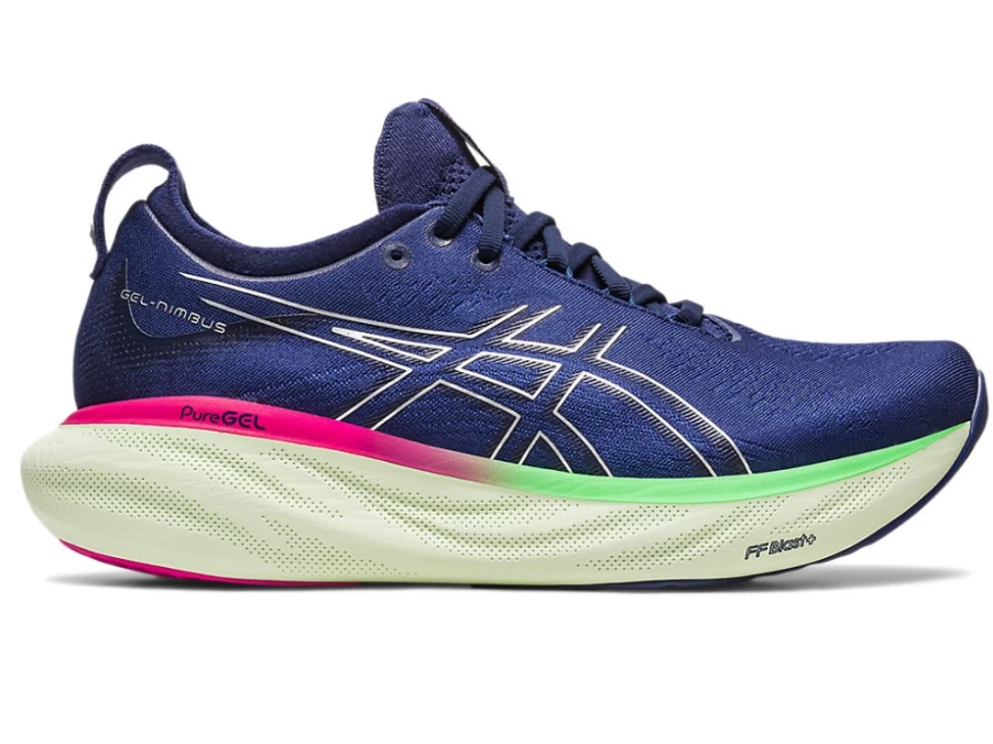 ASICS Women's GEL-NIMBUS 25 Running Shoes - Indigo Blue/Pure Silver