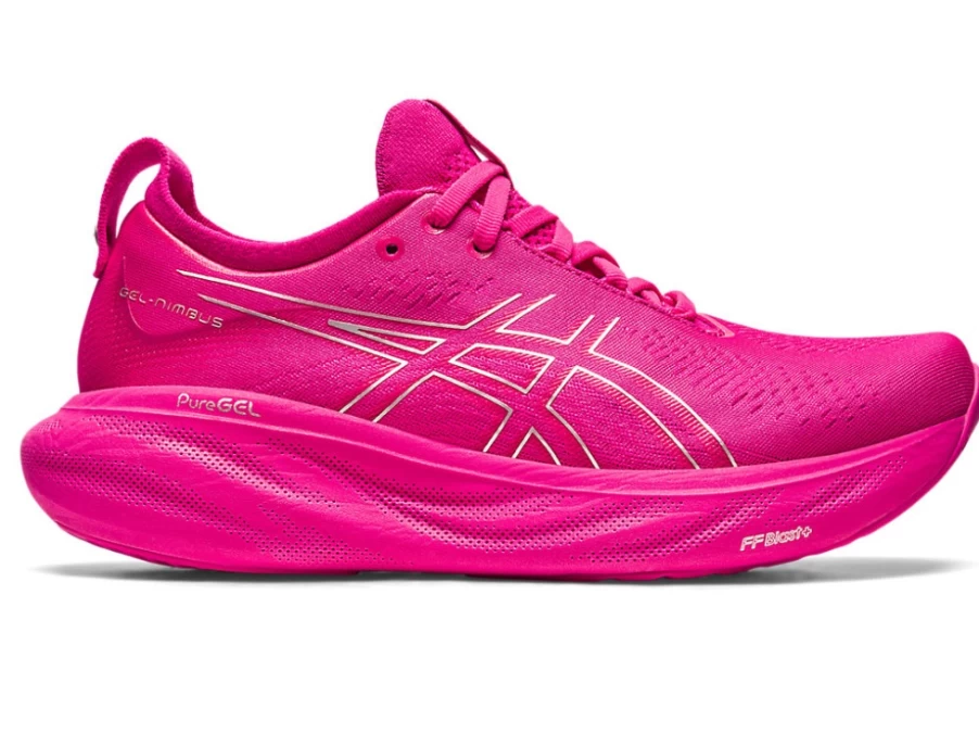 ASICS Women's GEL-NIMBUS 25 Running Shoes - Pink Rave/Pure Silver