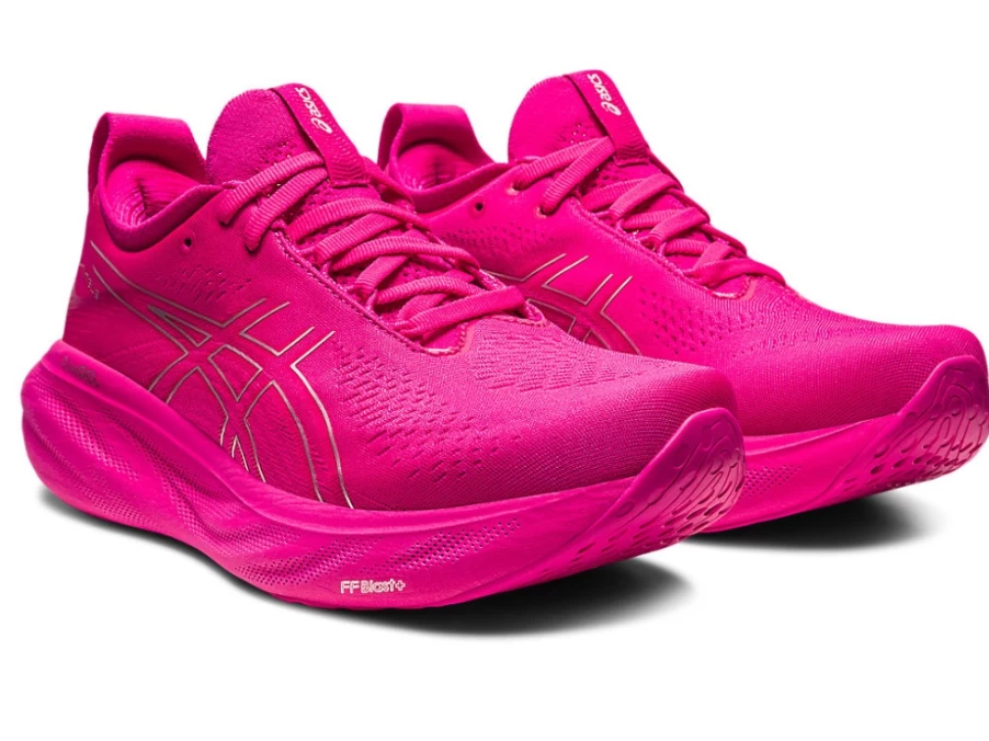 ASICS Women's GEL-NIMBUS 25 Running Shoes - Pink Rave/Pure Silver