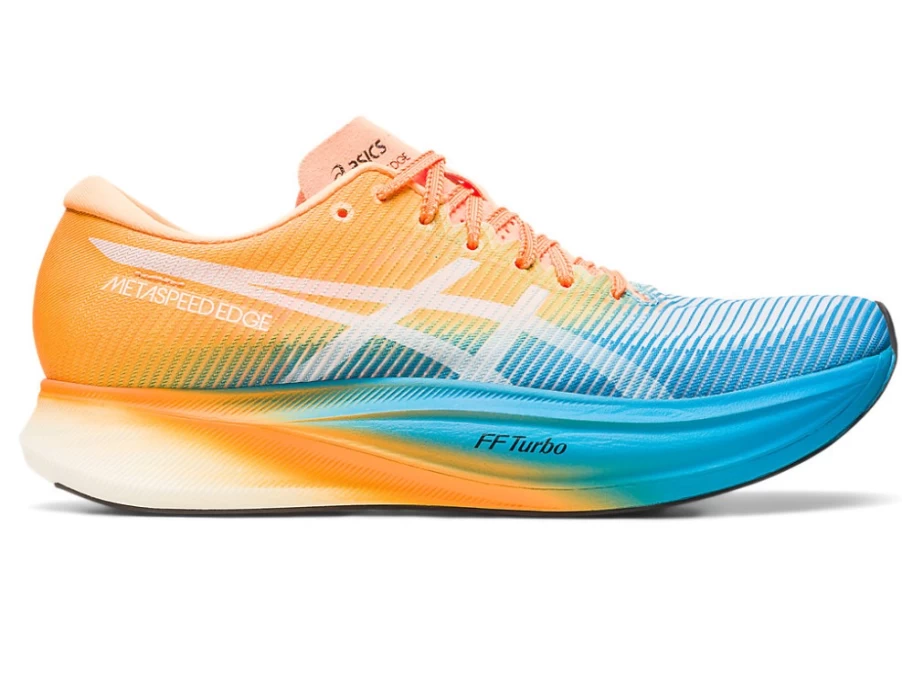 ASICS METASPEED EDGE+ Running Shoes - Unisex Island Blue/Orange Pop - Lightweight Performance Racing Sneakers