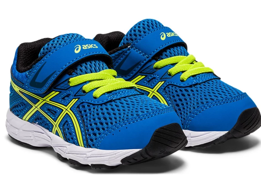 ASICS Contend 6 Toddler Shoes for Kids - Directoire Blue & Lime Zest Sneakers