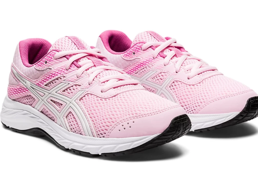 ASICS Kids' Contend 6 Grade School Running Shoes - Cotton Candy/White