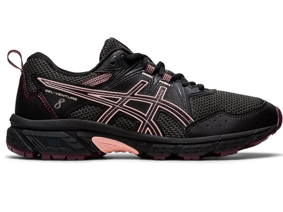 ASICS GEL-Venture 8 Kids' Running Shoes - Black/Deep Mars - Trail Sneakers for School & Outdoor Activities
