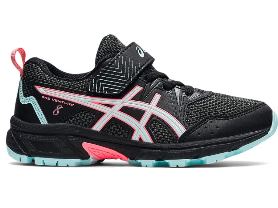 ASICS Kids PRE VENTURE 8 Preschool Sneakers in Black/Clear Blue