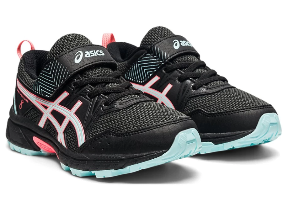ASICS Kids PRE VENTURE 8 Preschool Sneakers in Black/Clear Blue
