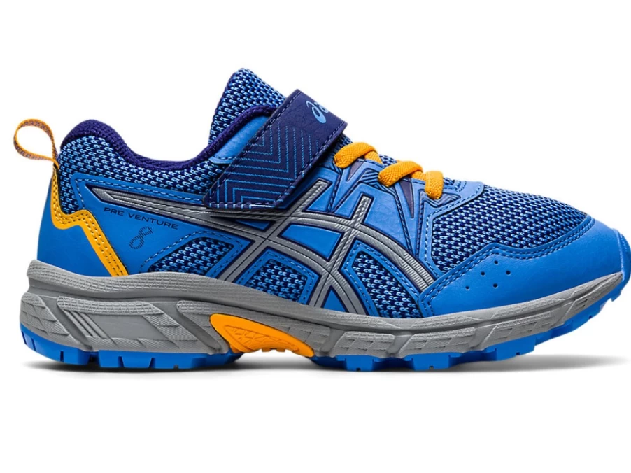 ASICS Kids PRE VENTURE 8 Preschool Sneakers in Blue Coast/Dive Blue - Lightweight Running Shoes for Toddlers