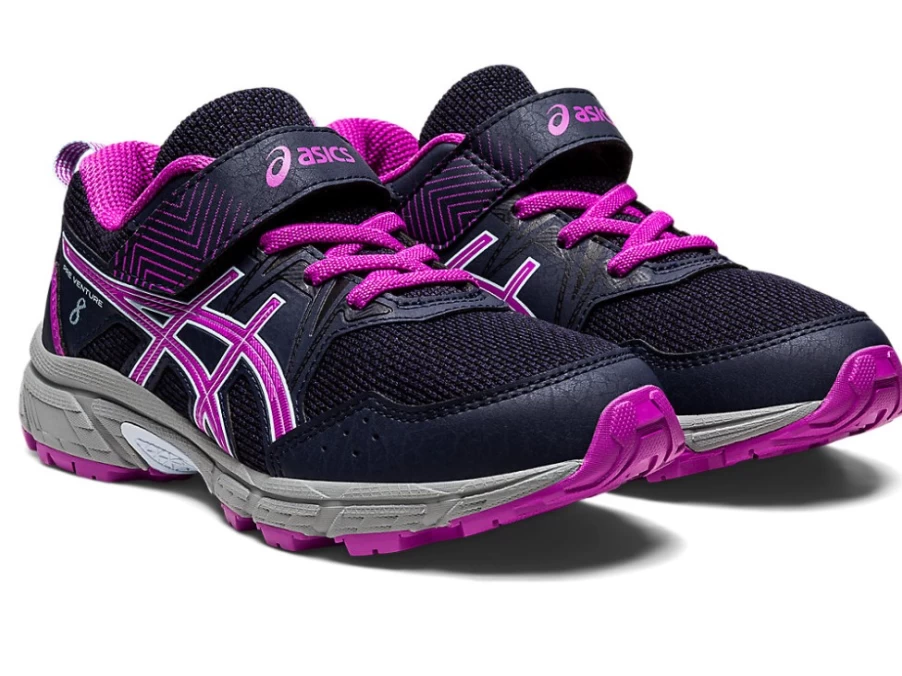 ASICS Kids PRE VENTURE 8 Preschool Shoes - Midnight/Orchid Running Sneakers for Children