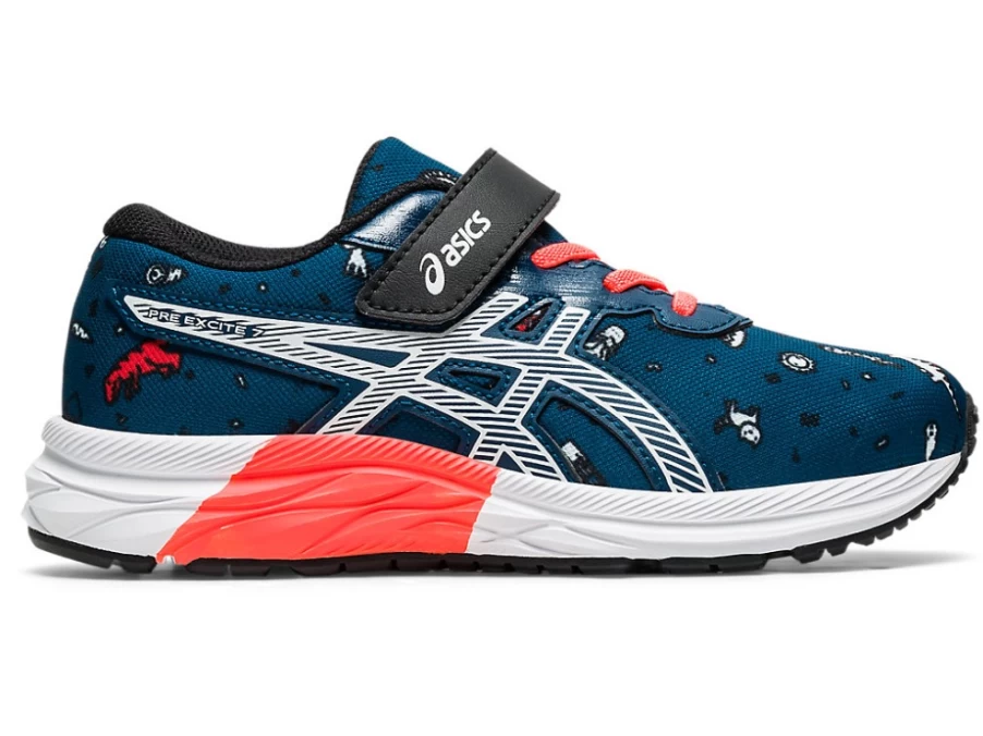 ASICS Kids PRE EXCITE 7 Preschool Running Shoes - Mako Blue/White