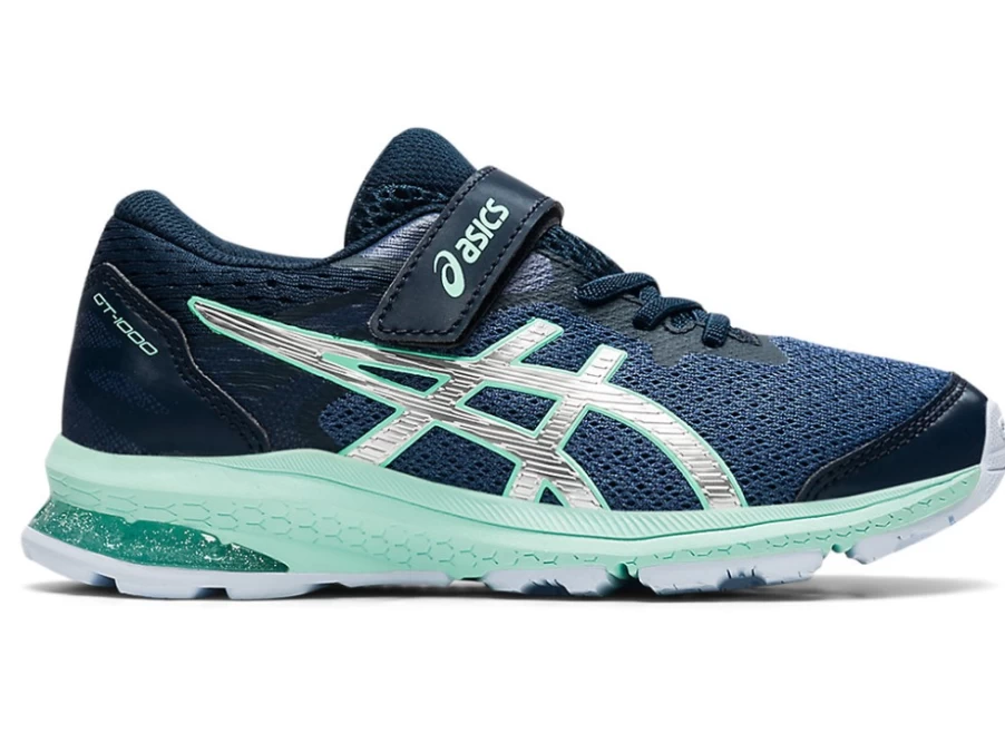 ASICS GT-1000 10 Pre-School Running Shoes for Kids - Thunder Blue/Pure Silver
