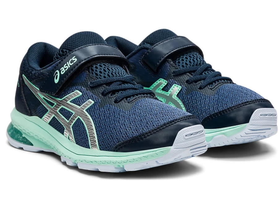 ASICS GT-1000 10 Pre-School Running Shoes for Kids - Thunder Blue/Pure Silver